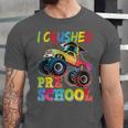 I Crushed Pre-K Monster Truck Graduation Preschool Grad 2025 Unisex Jersey T-Shirt