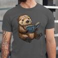 Cute Book Sea Otter Unisex Jersey T-Shirt