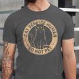 Cute Introvert Cat Service Human Do Not Pet Cat Joke Unisex Jersey T-Shirt