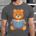 Cute Teddy Bear Reading Book Adorable For Readers Unisex Jersey T-Shirt Cute Teddy Bear Reading Book Adorable For Readers Unisex Jersey T-Shirt