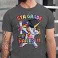 Dabbing 5th Grade Unicorn Graduation Class Of 2020 Nailed It Unisex Jersey T-Shirt