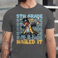 Dabbing Graduation Boy 5th Grade Nailed It Class Of 2025 Unisex Jersey T-Shirt