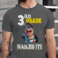 Dinosaur Graduation Cap Gown 3rd Grade Graduate Nailed It Unisex Jersey T-Shirt