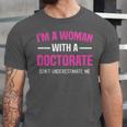 Doctoral Degree Graduation Woman With a Doctorate Unisex Jersey T-Shirt
