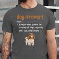 Dog-Trovert Shih Tzu Humor Definition Introvert Unisex Jersey T-Shirt