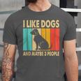 I Like Dogs And Maybe 3 People Introvert Unisex Jersey T-Shirt I Like Dogs And Maybe 3 People Introvert Unisex Jersey T-Shirt