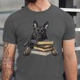 Dutch Shepherd Books Reading Dog Breed Graphic Unisex Jersey T-Shirt Dutch Shepherd Books Reading Dog Breed Graphic Unisex Jersey T-Shirt