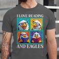 Eagle Love Reading And Eagles Child Book Lover Unisex Jersey T-Shirt