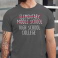 Elementary Middle School High School College Graduation Unisex Jersey T-Shirt