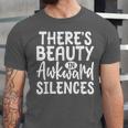 Embracing Awkward Silences Introvert Humor Antisocial Unisex Jersey T-Shirt