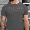 Esquire Est 2025 Women Attorney Lawyer Law School Graduation Unisex Jersey T-Shirt