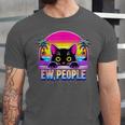 Ew Cat Misanthrope Introvert Synthwave 80s Unisex Jersey T-Shirt Ew Cat Misanthrope Introvert Synthwave 80s Unisex Jersey T-Shirt