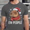 Ew People Capybara Christmas Introvert Holiday Humor Unisex Jersey T-Shirt