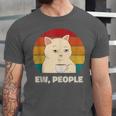 Ew People Introvert Cat Lover Crazy Colorful Cat Lady Unisex Jersey T-Shirt
