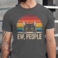 Ew People Retro Vintage Anti Social Cat Introvert Unisex Jersey T-Shirt