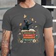 Fantasy Drama Tragedy Reading Lover Book Cat Humor Unisex Jersey T-Shirt