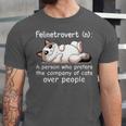 Felinetrovert Definition Cat Lover Introvert Humor Cats Unisex Jersey T-Shirt Felinetrovert Definition Cat Lover Introvert Humor Cats Unisex Jersey T-Shirt