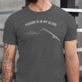 Fishing Is In My Blood I Love Fishing Introvert Unisex Jersey T-Shirt