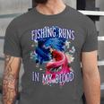 Fishing Runs In My Blood Introvert Hobby Antisocial Unisex Jersey T-Shirt Fishing Runs In My Blood Introvert Hobby Antisocial Unisex Jersey T-Shirt