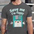 Floppy Disk Retro Tech Nostalgia Old School Computing Humor Unisex Jersey T-Shirt