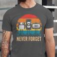 Never Forget Retro 80s 90s Floppy VHS Cassette Nostalgia Unisex Jersey T-Shirt Never Forget Retro 80s 90s Floppy VHS Cassette Nostalgia Unisex Jersey T-Shirt