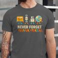 Never Forget Retro Cassette VHS Floppy CD Nostalgia Humor Unisex Jersey T-Shirt