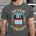 Never Forget Retro Diskette Nostalgia Vintage Unisex Jersey T-Shirt