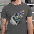 Frutiger Aero Aesthetic Tech Computer Aquarium Fishes Unisex Jersey T-Shirt