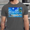 Frutiger Aero Beach Y2k Aesthetic Palm Tree Sand Ocean Unisex Jersey T-Shirt