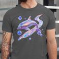 Frutiger Aero Y2K Chrome Dolphin Unisex Jersey T-Shirt