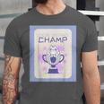 Fun Cute Introvert Cat Character Trophy For Men Women Unisex Jersey T-Shirt