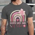 Fun Happy Last Day Of School Girl Student Graduation Rainbow Unisex Jersey T-Shirt