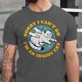 Funny Introvert Cat I Can't Go I'm An Inside Cat Homebody Unisex Jersey T-Shirt