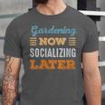 Gardening Now Minimal Socializing Introvert Vintage Unisex Jersey T-Shirt Gardening Now Minimal Socializing Introvert Vintage Unisex Jersey T-Shirt