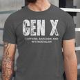Gen X Caffeine Sarcasm 90s Nostalgia Men Women Graphic Unisex Jersey T-Shirt Gen X Caffeine Sarcasm 90s Nostalgia Men Women Graphic Unisex Jersey T-Shirt