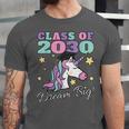 Girls Class Of 2030 Magical Unicorn Graduation Cap Unisex Jersey T-Shirt
