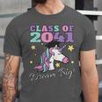 Girls Class Of 2041 Magical Unicorn Graduation Cap Unisex Jersey T-Shirt