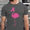 Graduate Cute Pink Flamingo Graduation Unisex Jersey T-Shirt