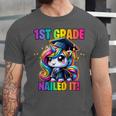 Graduation 1st Grade Unicorn Nailed It Girls Grad Magical Unisex Jersey T-Shirt