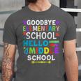 Graduation Shirt For 5th Grader Goodbye Hello Middle School Unisex Jersey T-Shirt