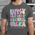 Groovy In My Last Day Of School Era Second Grade Graduation Unisex Jersey T-Shirt