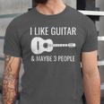 I Like Guitar & Maybe 3 People Music Introvert Guitar Unisex Jersey T-Shirt I Like Guitar & Maybe 3 People Music Introvert Guitar Unisex Jersey T-Shirt