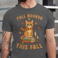 Halloween Fully Booked This Fall Book Ginger Cat Reading Unisex Jersey T-Shirt