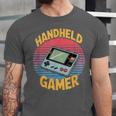Handheld Gamer Retro Portable Console Nostalgia Unisex Jersey T-Shirt Handheld Gamer Retro Portable Console Nostalgia Unisex Jersey T-Shirt