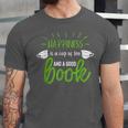Happiness Is a Cup Of Tea And a Good Book Unisex Jersey T-Shirt