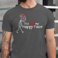 This Is My Happy Face List Christmas Introvert Unisex Jersey T-Shirt This Is My Happy Face List Christmas Introvert Unisex Jersey T-Shirt