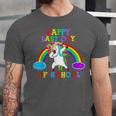 Happy Last Day Of School Teacher Student Graduation Unicorn Unisex Jersey T-Shirt