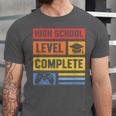 High School Level Complete Class Of 2024 Senior Graduation Unisex Jersey T-Shirt