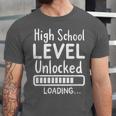 High School Level Unlocked Gamer Graduation Apparel Unisex Jersey T-Shirt