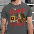 I'm Booked For The Holidays Christmas Reading Bookworm Xmas Unisex Jersey T-Shirt